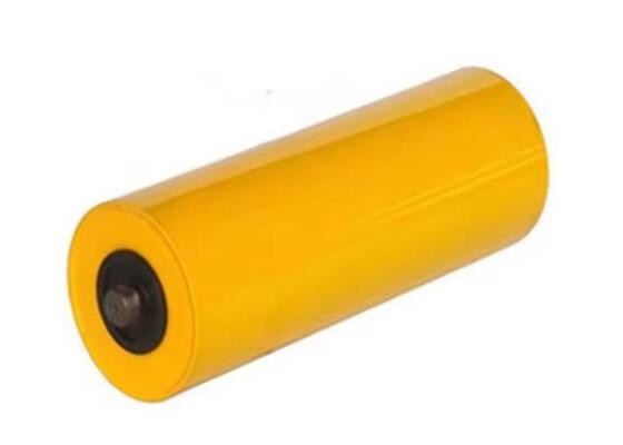 Self Cleaning Conveyor Roller Black Rubber Disc Wet Material Conveyor System