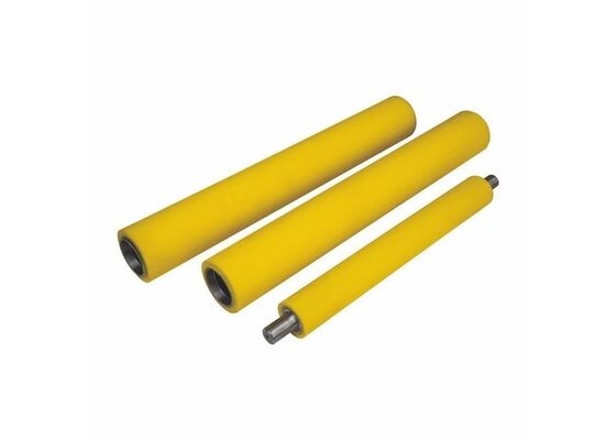 Rubber Disc Conveyor Roller Yellow Ring Wet Sand Conveyor Supporting System