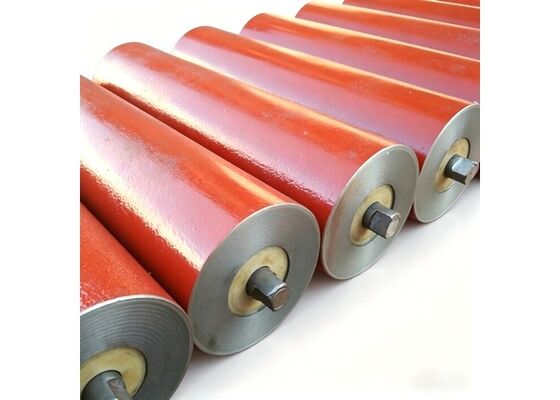 HDPE Conveyor Roller Blue Lightweight Corrosion Resistant Mining Conveyor Equipment