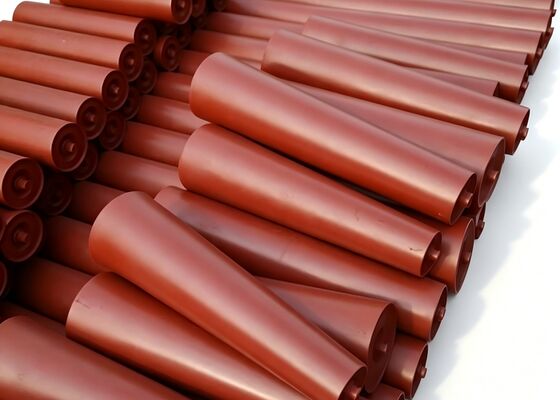 Conveyor Belt Roller HDPE Material Long Life Aggregate Conveyor Spare Component