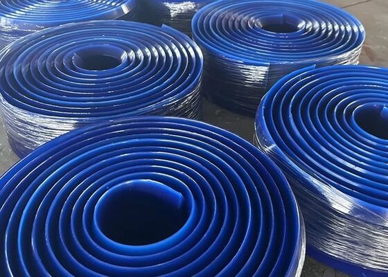 Polyurethane Conveyor Skirt Board Black PU Material Long Service Life Mining Conveyor