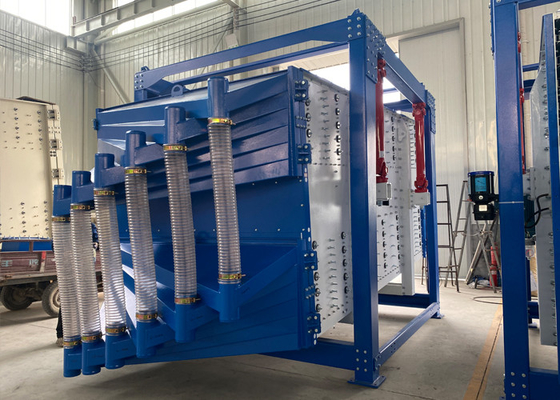 Kendini Temizleyici Swing Vibrating Sifter Machine Square Gyratory Screen For Dry Silica Sand