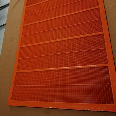 Sarı PU Ekran Paneli 0.5mm Mesh 1040x700mm Yüksek aşınma direnci ile ıslak karıştırma için
