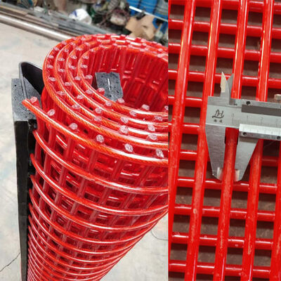 Endüstriyel Kalite 2.5mm Çelik Tel Tufflex Ekranı PU ile kaplanmıştır 1x6mm Aperature Boyutunda