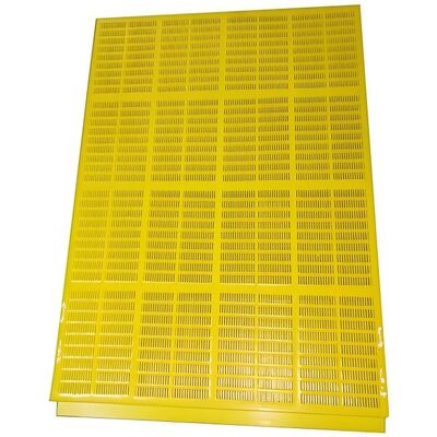 30mm Kalınlığı Sarı Polyurethane Ekran Çatısı Madencilikte Yüksek Kullanım Direnci için 2mm Tel Ağlı