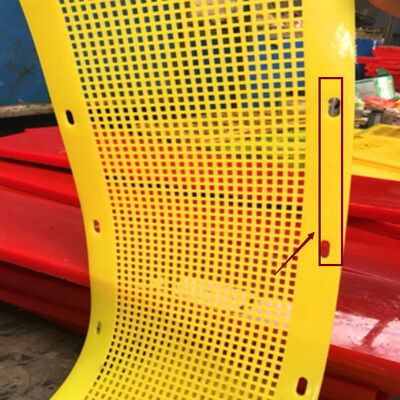 Polyurethane Flip-Flop ekran paneli, tıkanma karşıtı inşaat malzemeleri taraması için 12 mm delik ve 8 mm kalınlığındadır