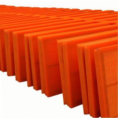 Yeşil Renkli 30mm Polyurethane Ekran Çatısı, Maden Grafit Taraması için Kendini Temizleyen Deliklerle