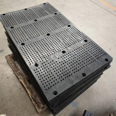 40x8mm Yüksek Aşınma Dirençli Kauçuk Elek Paneli, Endüstriyel Titreşimli Elekler İçin Çelik Çerçeveli