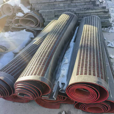 1.25m Kauçuk Ekran Paneli 6mm Kalınlığı İthalatlı Tay Kauçukla Islak Kömür Ekranı