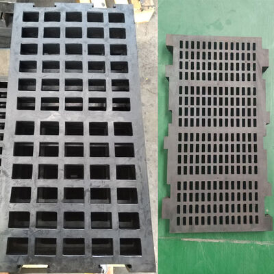 HUATAO 30mm Kalınlığı 305×305mm Kıyı Sertliği 40-60 Kömür Su Arıtma için tıkanma karşıtı Kauçuk Ekran Paneli