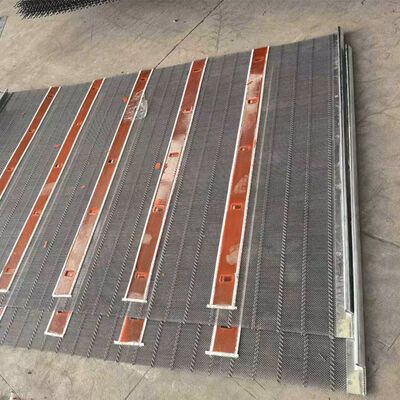 Crimped Dikişli Poly Ripple Kendini Temizleyici Ekran Ağı Vibrating Ekranında Siyah Madencilik Fileri İçin