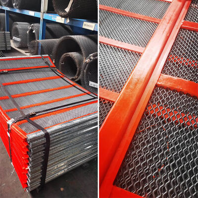 Siyah titreşimli taş ocağı madencilik tarama için Poly Ripple Self Temizlik Tel örgü