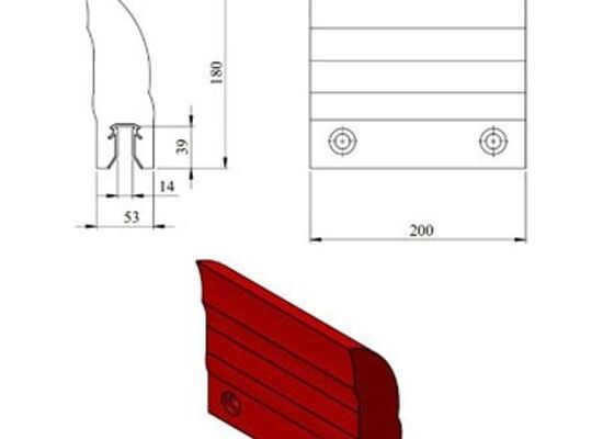 Konveyör Bant Temizleme Bıçağı PU Malzeme Yüksek Kurtarma Endüstriyel Madencilik Konveyörü