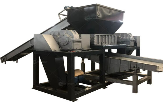 MSW işleme için 30kW×2 çift motorlu parçalayıcı makine