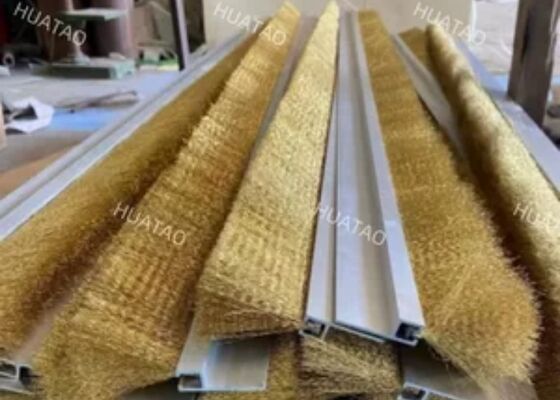 Sürekli Baskı Çelik Kemer Temizlik Fırçası, Yüksek Sıcaklıklı Naylon Filament, Ahşap Panel Hatı için Özel Uzunluk