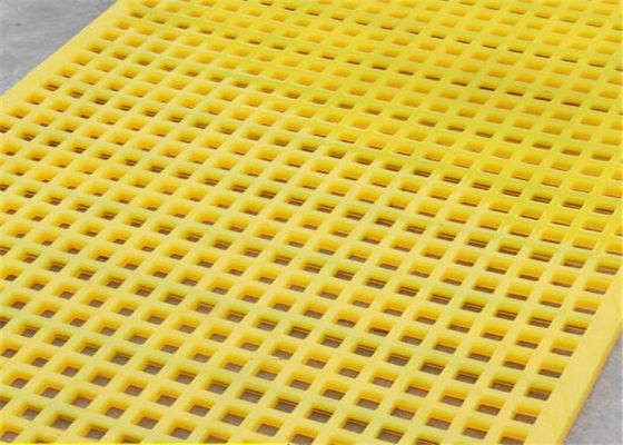 Çeşitli Panel Boyutları Kömür Yıkama için gömülü çelik çerçeve ile Modüler Polyurethane Ekran Ağı