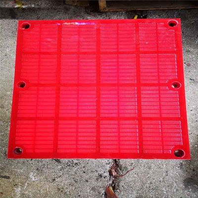 Madencilik Ekipmanı Polyurethane Dewatering Screen Panel 0.1mm Slot Açılışı ve 305x305mm Boyutunda Güçlendirilmiş Çelik Çerçeve
