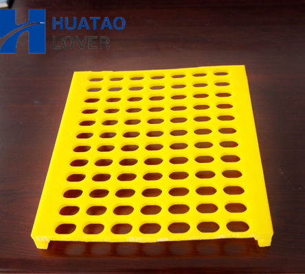 Yüksek Sarı Kaliteli Polyurethane Flip Flow Screen Mesh, kömür yıkama titreşimli ekran için 3x10mm Aperture